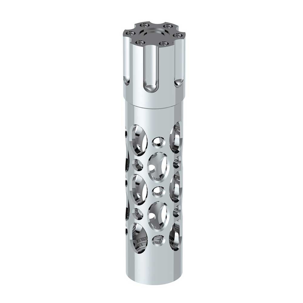 Chrome Austin Style Gun Cylinder Gearshift Knob - M30x3.5 Thread-On