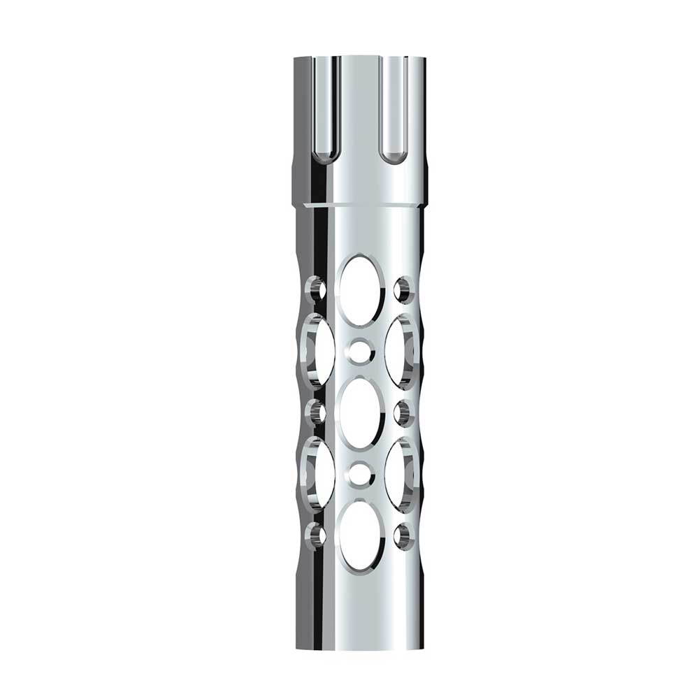 Chrome Austin Style Gun Cylinder Gearshift Knob - M30x3.5 Thread-On