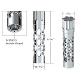 Chrome Austin Style Gun Cylinder Gearshift Knob - M30x3.5 Thread-On