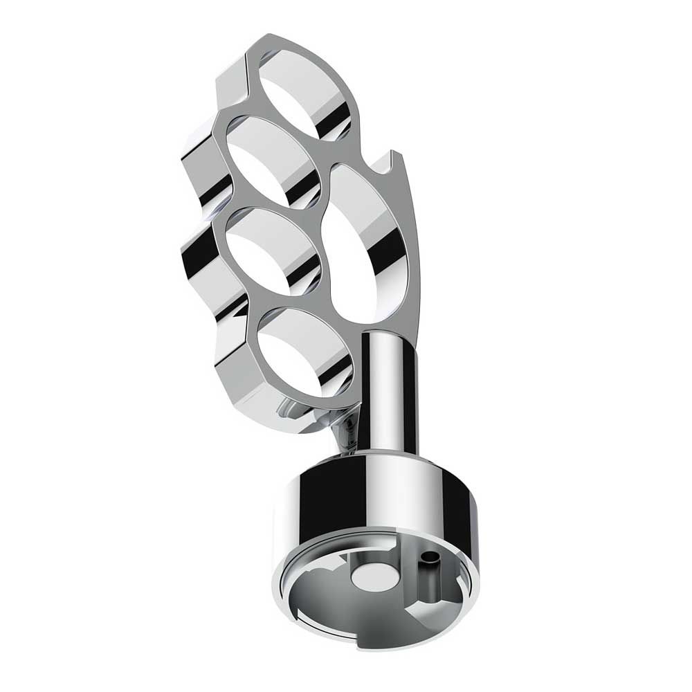 1/2-13 Thread On Chrome Knuckle 9,10 Speed Shift Knob with Adapter