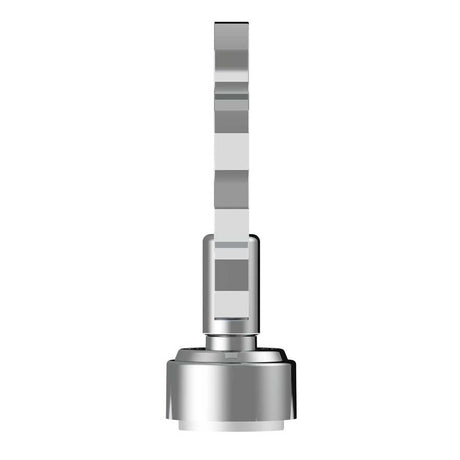 1/2-13 Thread on chrome knuckle 9,10 speed shift knob with adapter from another angle