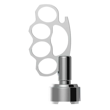 Closer view of 1/2-13 Thread on chrome knuckle 9,10 speed shift knob with adapter