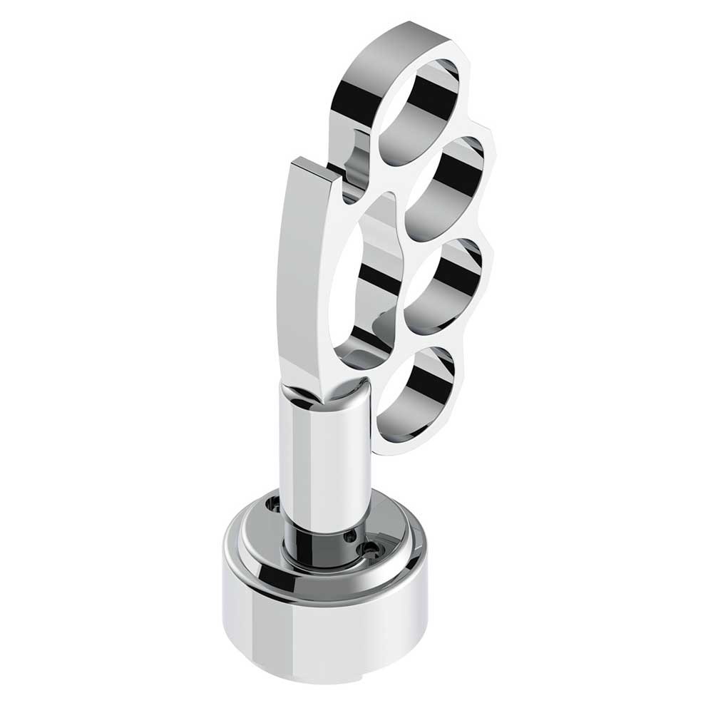 1/2-13 Thread On Chrome Knuckle 9,10 Speed Shift Knob with Adapter