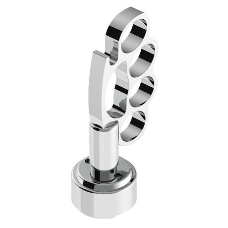 1/2-13 Thread on chrome knuckle 9,10 speed shift knob with adapter, detail