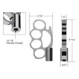 1/2-13 Thread On Chrome Knuckle 13,15,18 Speed Shift Knob