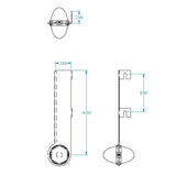 Outward Facing GLO Watermelon LED SS Frame Brackets - 4 Piece Set