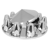 Cone Top Deluxe Chrome ABS Front Axle and Screw-On Classic Nut Cover Kit