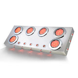 Stainless Steel Center Panel with 4" and 1" Side and Under Glow Lights LED Lights