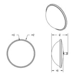 8-1/2" Stainless Steel Full Dome Convex Mirror