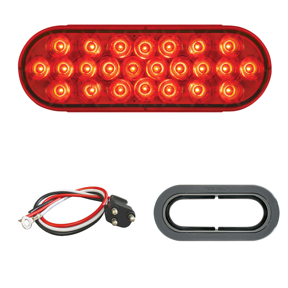 6" 24 LED Oval Pearl Light with Grommet Kit