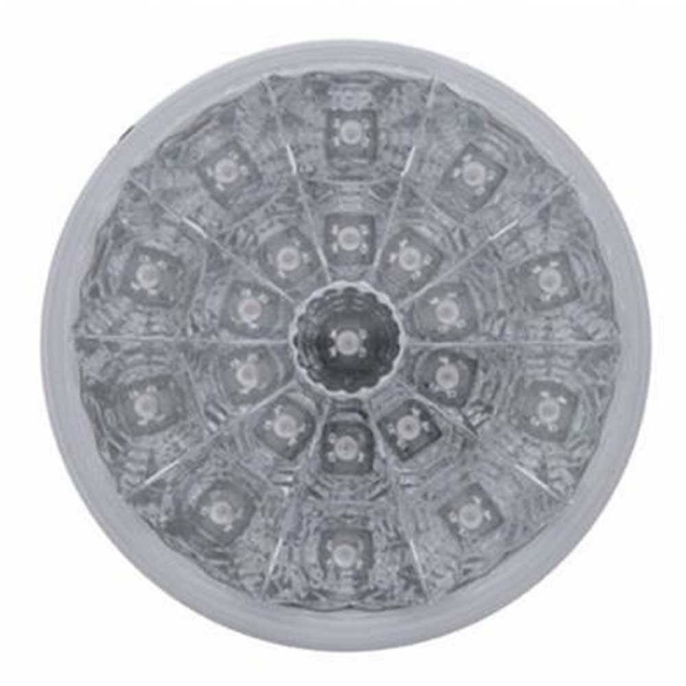 4" Round 21 Red LED Reflector Light with Clear Lens