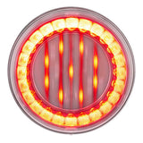 4" Round 33 Red LED Lumos X-Series Stop, Turn and Tail Light with Clear Lens