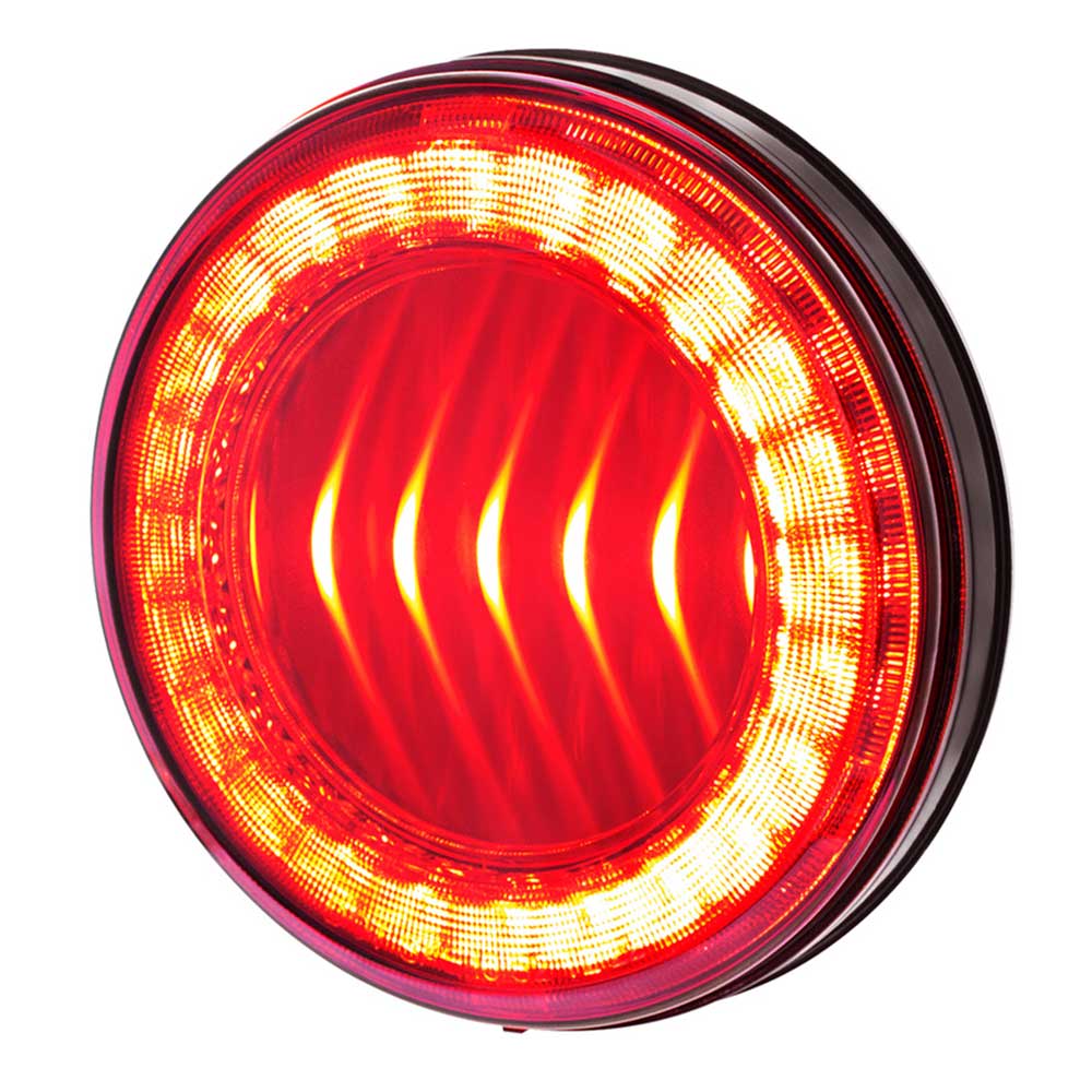 4" Round 33 Red LED Lumos X-Series Stop, Turn and Tail Light