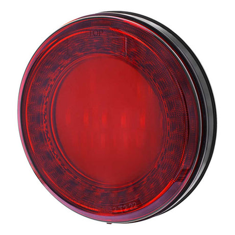 Another angle of 4" Round 33 red LED lumos x-series stop, turn and tail light