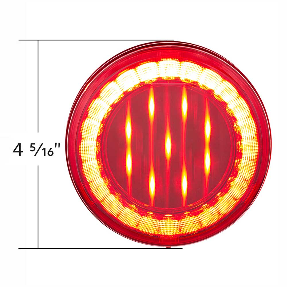4" Round 33 Red LED Lumos X-Series Stop, Turn and Tail Light
