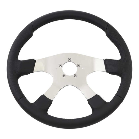 18" Leather comfort 4-Spoke black steering wheel