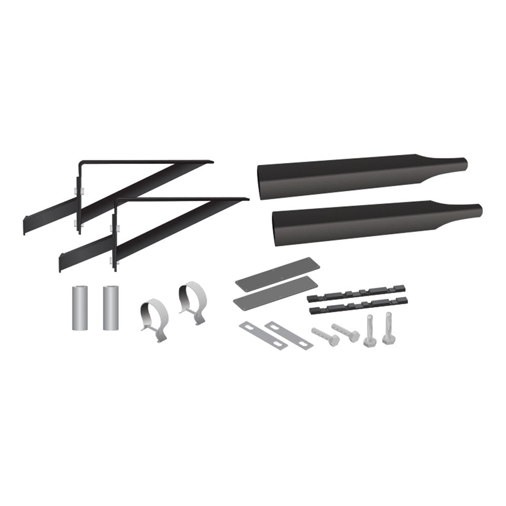 Black Half Fender Smoke & Mirrors Bracket Kit