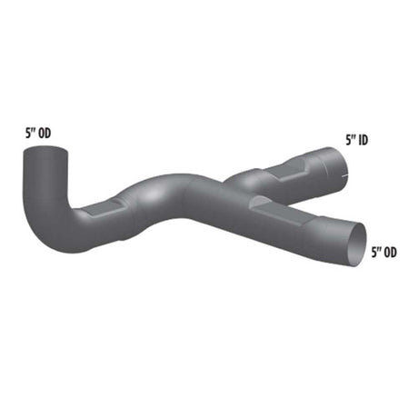 Peterbilt 5" OD/ID aluminized steel Y pipe for semi trucks
