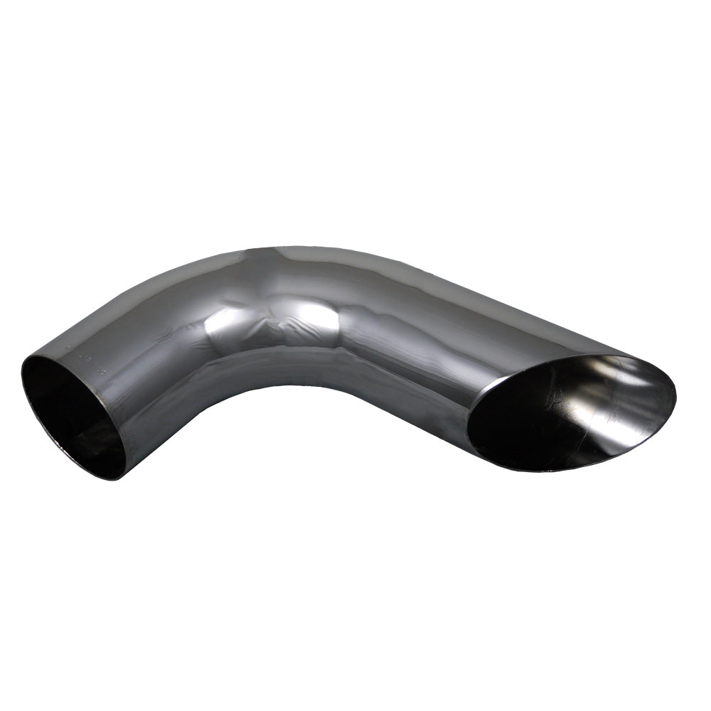 5"OD Dump Truck 90 Degree Miter Cut Chrome Elbow