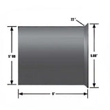 5"D x 6"L Aluminized Turbo Flare Adapter