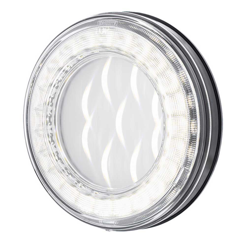 4" Round 33 White LED Lumos X-Series Back Up Light with Clear Lens