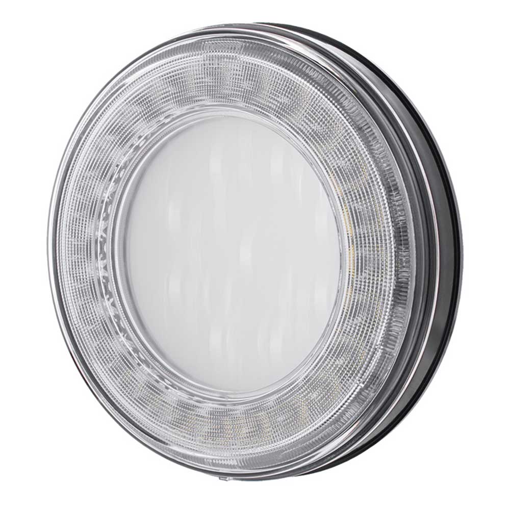 4" Round 33 White LED Lumos X-Series Back Up Light with Clear Lens