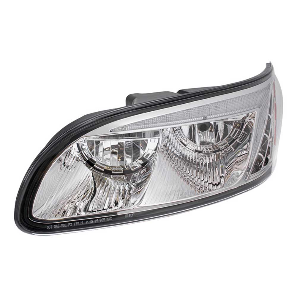 Peterbilt 382, 384, 386, 387 Chrome LED Headlight with RGB Position Light Bar
