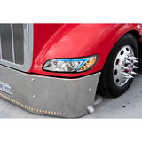 Peterbilt 382, 384, 386, 387 Chrome LED Headlight with RGB Position Light Bar