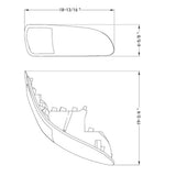 Peterbilt 382, 384, 386, 387 Chrome LED Headlight with RGB Position Light Bar