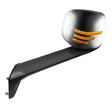 Freightliner Cascadia Chrome Heated Mirror with Sequential LED Turn Signal