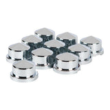 3/4" x 7/8" Chrome Plastic Nut Covers - Push On 10PK