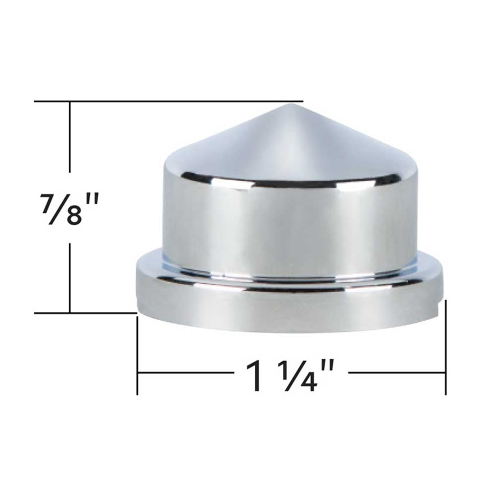 3/4" x 7/8" Chrome Plastic Nut Covers - Push On 10PK