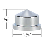 3/4" x 7/8" Chrome Plastic Nut Covers - Push On 10PK