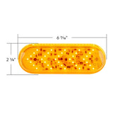 6" Amber 35 LED Oval Sequential Turn Signal Light
