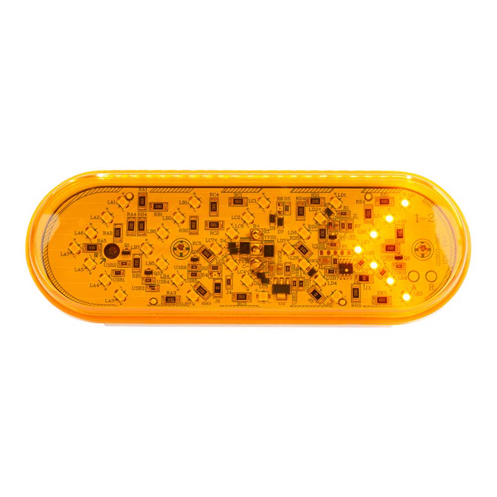 6" Amber 35 LED Oval Sequential Turn Signal Light