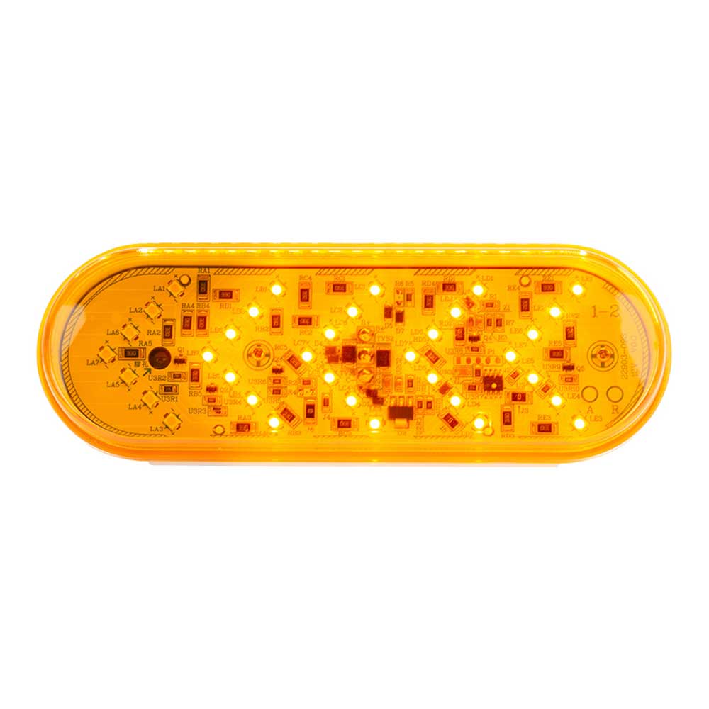 6" Amber 35 LED Oval Sequential Turn Signal Light