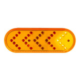 6" Amber 35 LED Reflector Oval Sequential Turn Signal Light