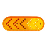 6" Amber 35 LED Reflector Oval Sequential Turn Signal Light