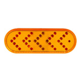 6" Amber 35 LED Reflector Oval Sequential Turn Signal Light