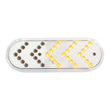 6" Amber 35 LED Reflector Oval Sequential Turn Signal Light
