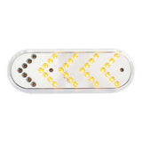 6" Amber 35 LED Reflector Oval Sequential Turn Signal Light