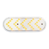 6" Amber 35 LED Reflector Oval Sequential Turn Signal Light
