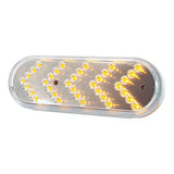 6" Amber 35 LED Reflector Oval Sequential Turn Signal Light