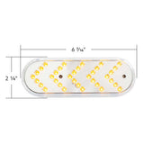 6" Amber 35 LED Reflector Oval Sequential Turn Signal Light