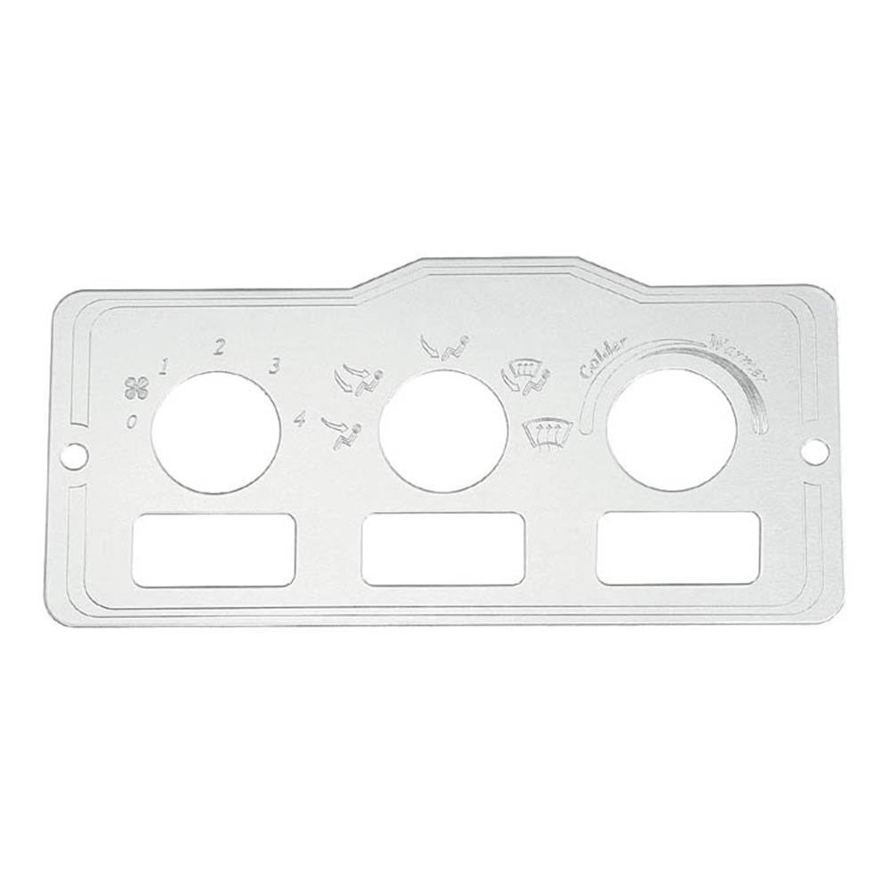 Peterbilt Stainless Steel AC/Heater Control Plate