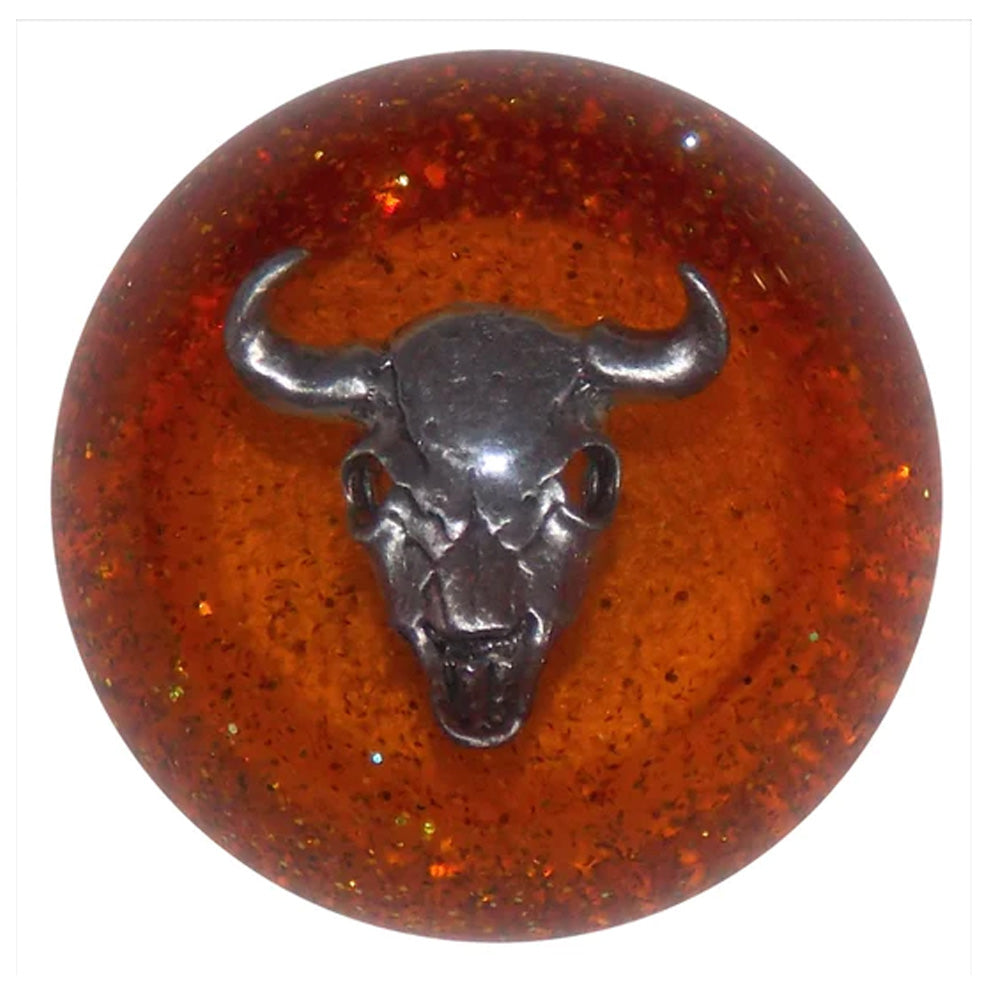 Cow Skull Glitter Brake Knob