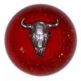 Cow Skull Glitter Brake Knob