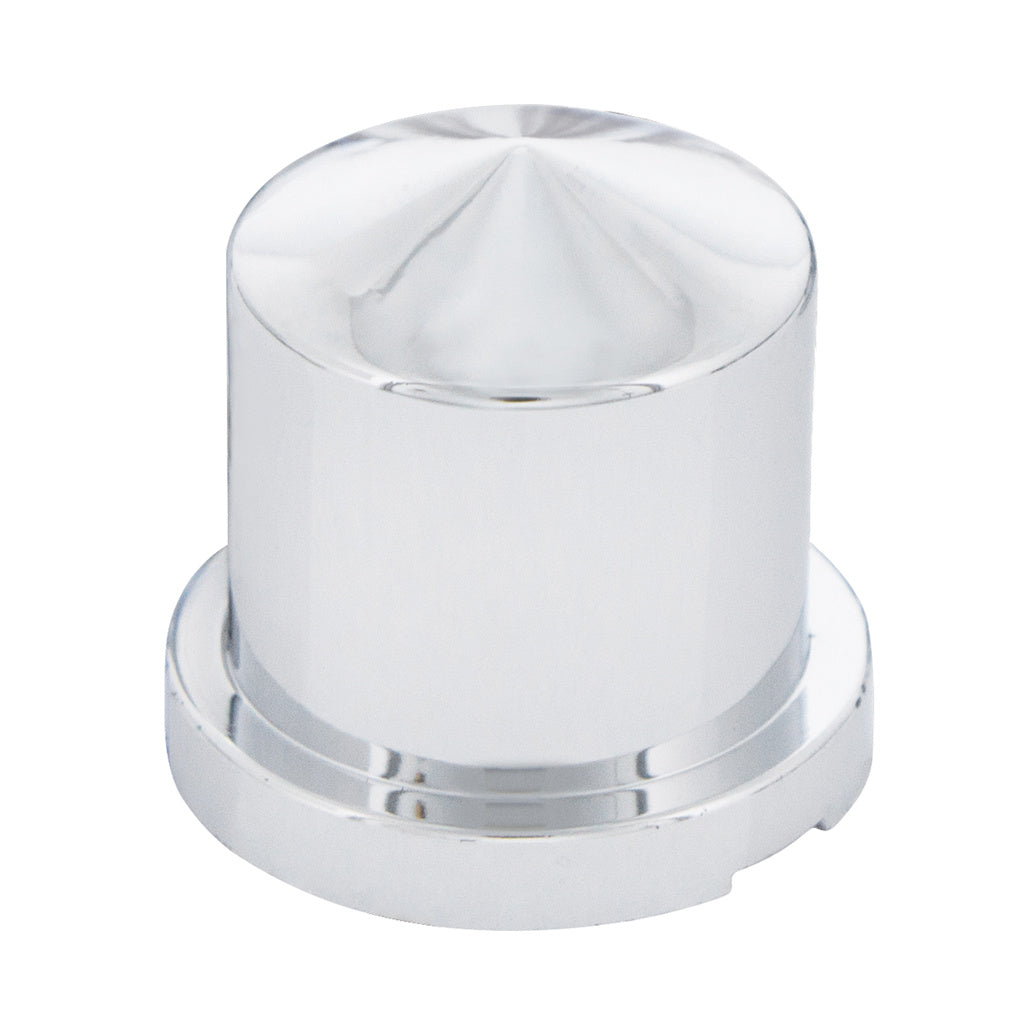 15/16" x 1-1/2" Chrome Plastic Pointed Nut Covers - 10PK Push On