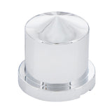 15/16" x 1-1/2" Chrome Plastic Pointed Nut Covers - 10PK Push On