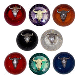 Cow Skull Glitter Brake Knob